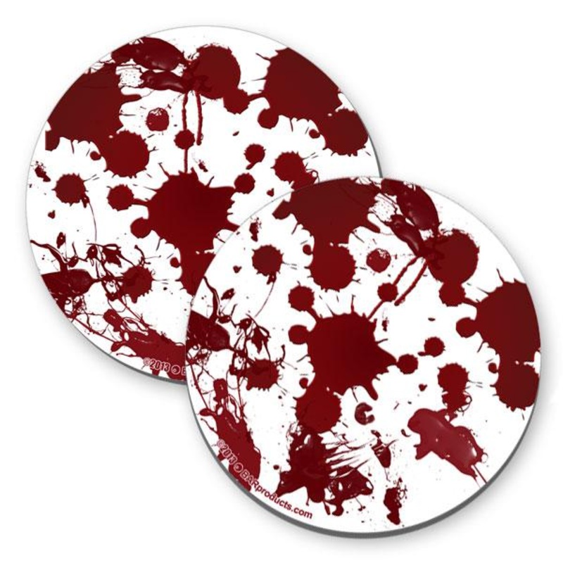 Foam Kolorcoat Coaster – 4 inch Round Blood Splatter