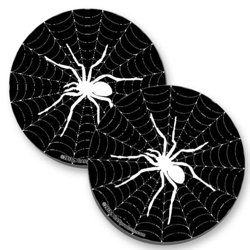 Foam Kolorcoat Coaster – 4 inch Round Spider Web