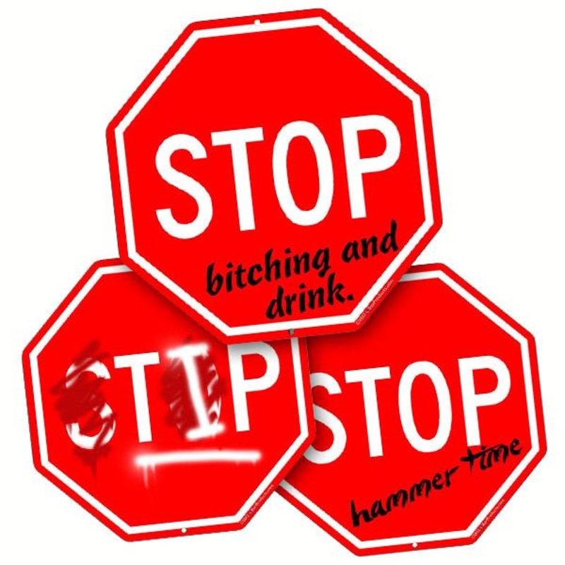 Kolorcoat Metal Bar Signs – Funny Stop Signs