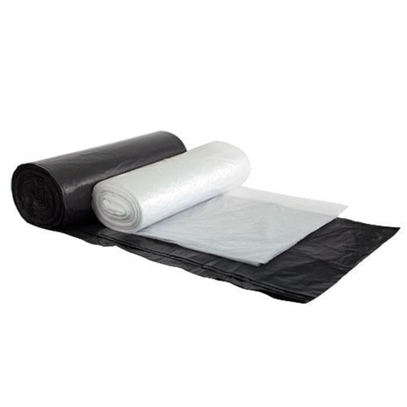 Trash Liners|Natural High Density 24″ x 33″ 16 Gal. – 6 micron – 20 Rolls|Black Low Density 38″ x 58″ 60 Gal. – 2.0 mil – 100 Bags|Black Low Density 38″ x 56″ 60 Gal. – 1.3 mil – 100 Bags|Black Low Density 40″ x 46″ 45 Gal. – 2.0 mil – 100 Bags|Black Low