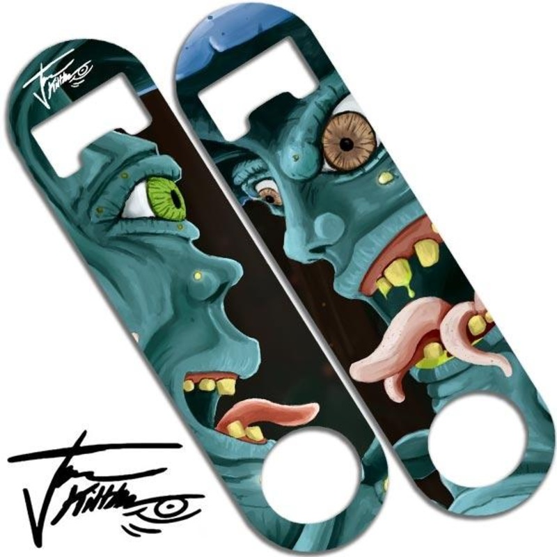 Two Face Mushroom Skinny Mini Bottle Opener