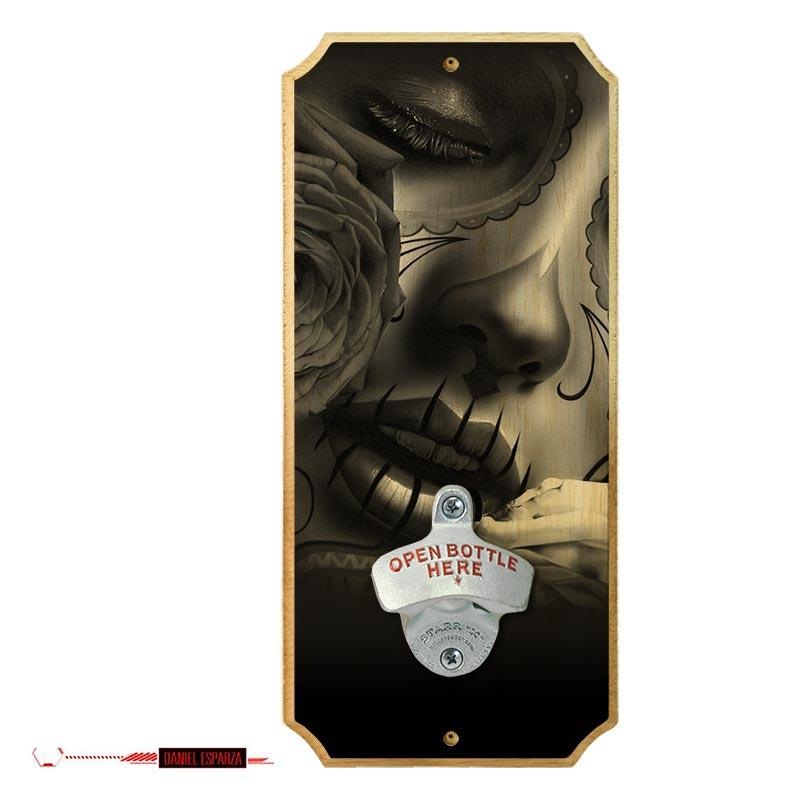 Wood Plaque Wall Mounted Bottle Opener – Amor Eterno