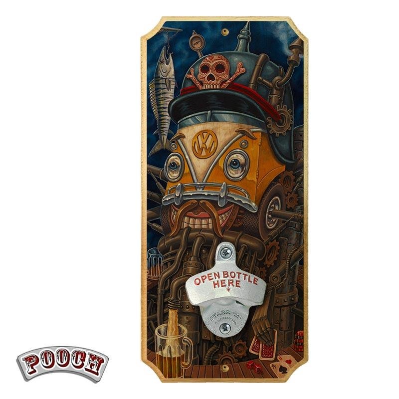 Wood Plaque Wall Mounted Bottle Opener – Brewbot