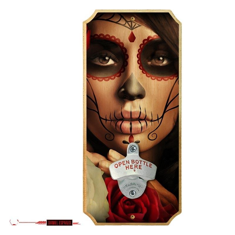 Wood Plaque Wall Mounted Bottle Opener – Raquel