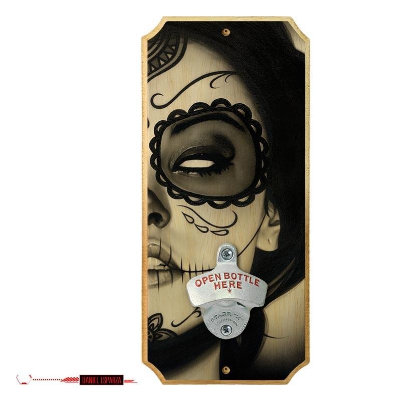 Wood Plaque Wall Mounted Bottle Opener – Sophia