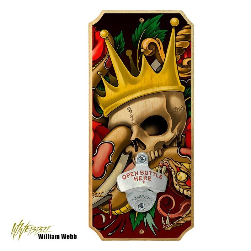 Wood Plaque Wall Mounted Bottle Opener – The King Tattoo