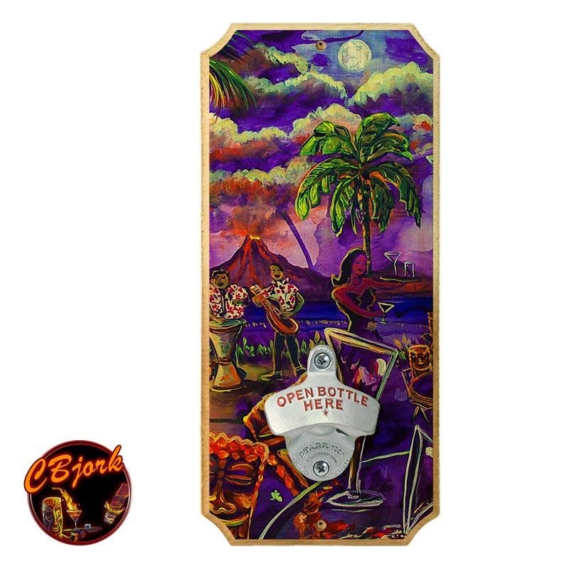Wood Plaque Wall Mounted Bottle Opener – Tiki Drink Drink