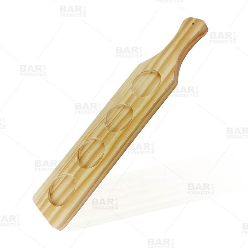 BarConic 4 Hole Wooden Beer Sampler Paddle / Flight Tray