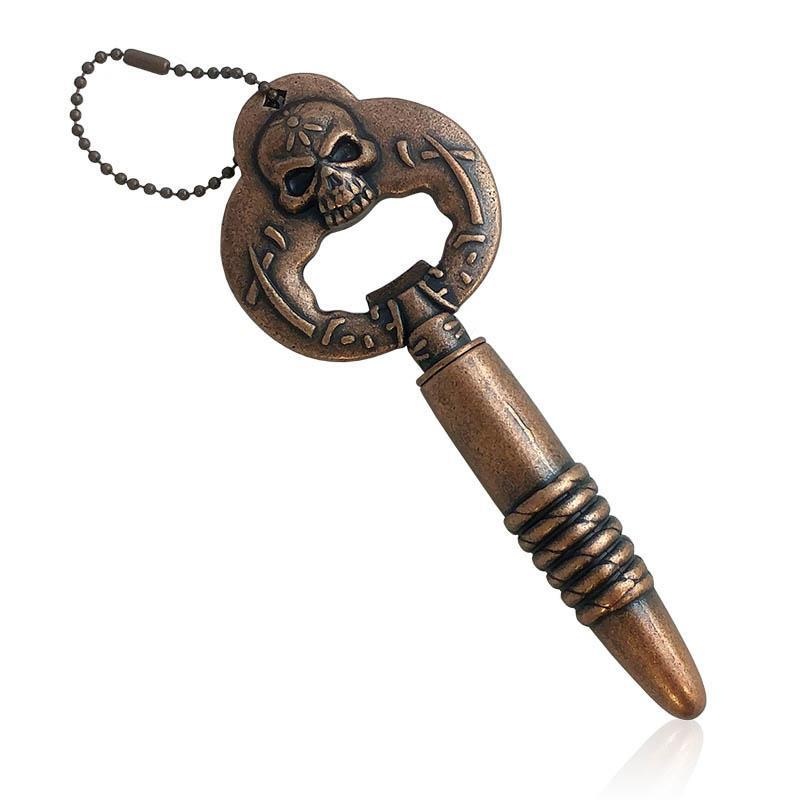 BarConic Skull Bottle Opener and Wine Opener – Antique Copper