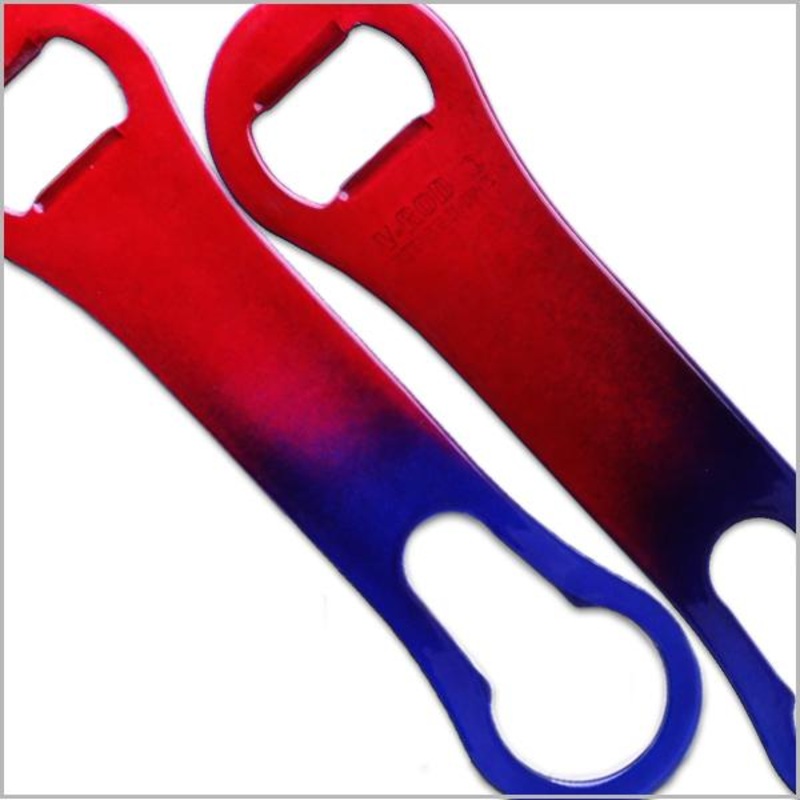 Color Fusion V-Rod Bottle Opener – Red and Blue