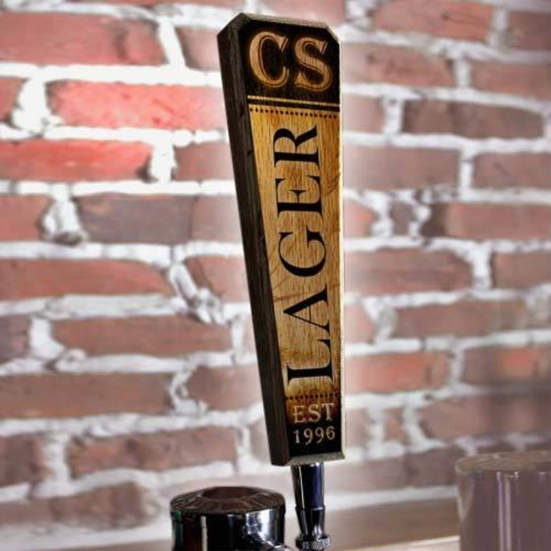 Initial LAGER Design – Oak Wood Beer Tap Handles – Flared Shape