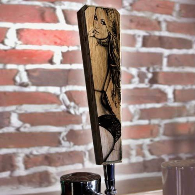 Oak Wood Beer Tap Handles – Flared Shape – I’d Tap That