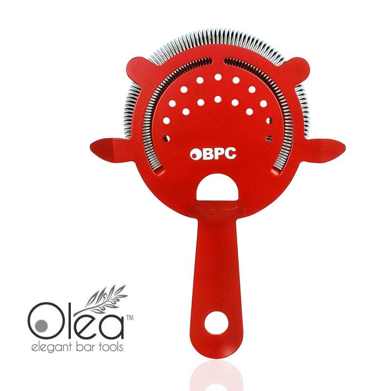 Olea 4 Prong Cocktail Strainer – Metallic NEON Red