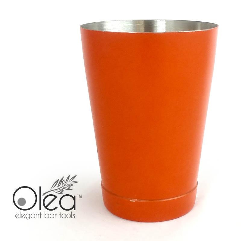Olea NEON Cocktail Shaker – 16oz Weighted – Metallic Orange