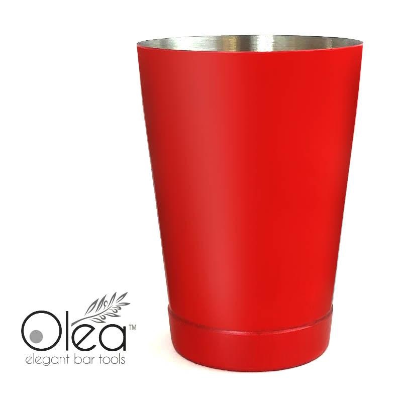 Olea NEON Cocktail Shaker – 16oz Weighted – Metallic Red