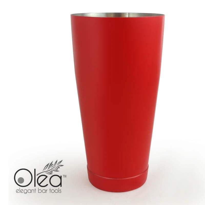 Olea NEON Cocktail Shaker – 28oz Weighted – Metallic Red