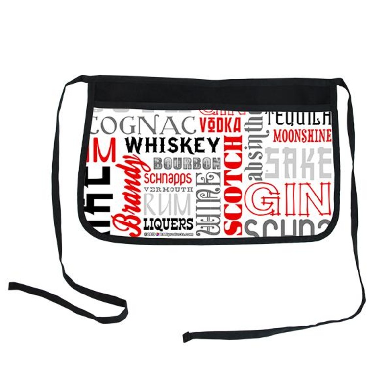 Two-Pocket Kolorcoat Server Apron – Liquor Names