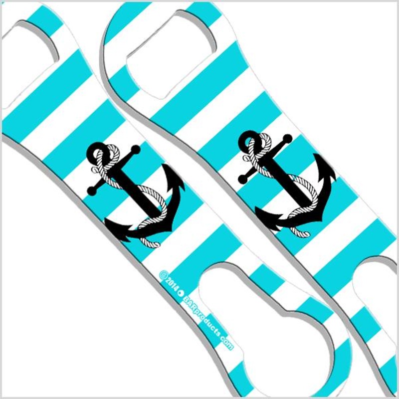 Anchor and Stripes V-Rod Bottle Opener