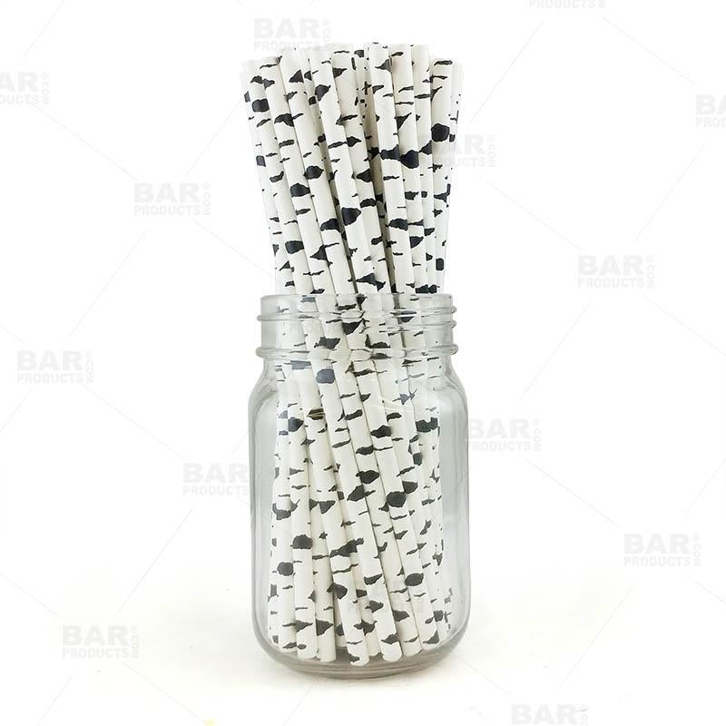 BarConic Birch Wood Paper Straws – 100 pack