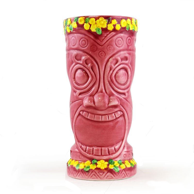 BarConic Flower Goddess Tiki Drinkware – Pink – 12oz
