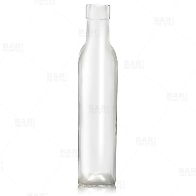 BarConic Vintage Style Vinegar / Mixer / Oil Square Glass Bottle – 8 ounce
