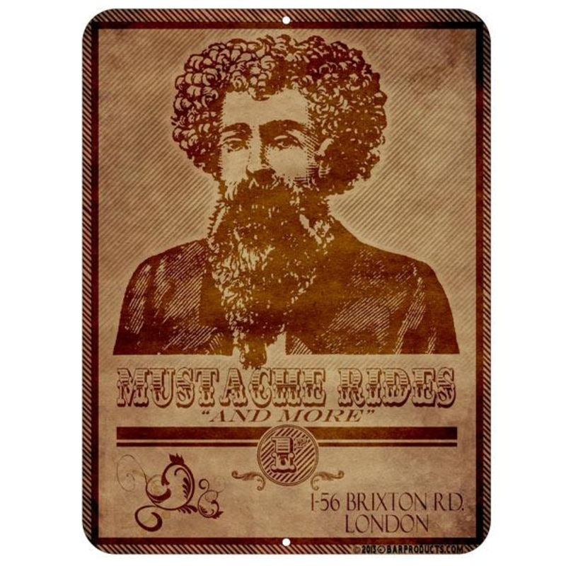Kolorcoat Metal Bar Sign – Mustache Rides