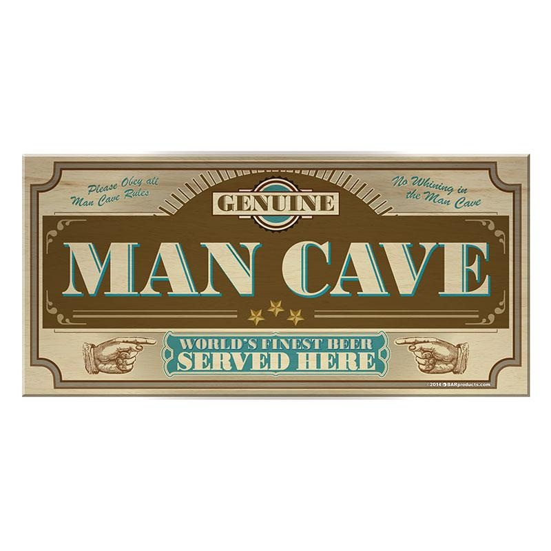 Man Cave – Kolorcoat Wood Bar Sign – Large (11 3/4 x 23 3/4)