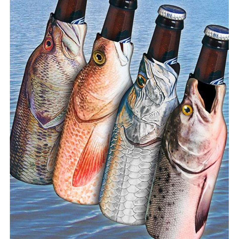 Zipper Bottle Cooler – Fish|Bass|Salmon|Tarpon|Redfish