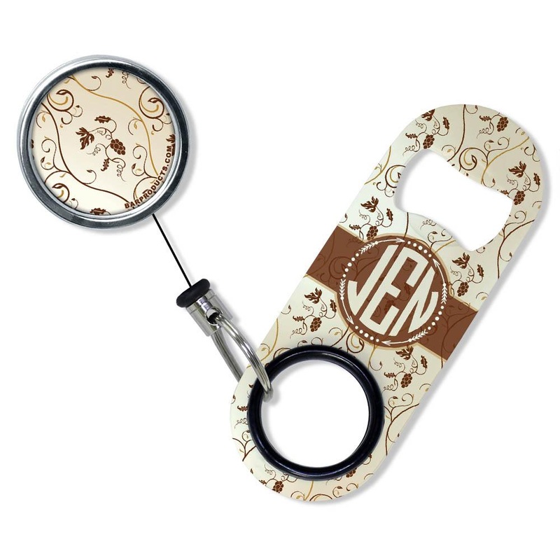 Add Your Name – Mini Bottle Opener with Retractable Reel – Vintage Design 2