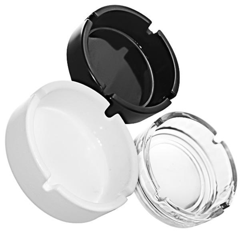 BarConic Glass Ashtrays|Case of 72 – Black|Case of 72 – White|Case of 72 – Clear|Pack of 6 – Clear|Pack of 6 – Black|Pack of 6 – White