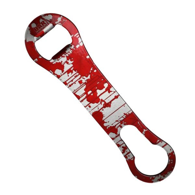 Blood Splatter Metallic V-Rod Bottle Opener