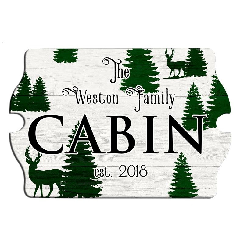 Cabin – Custom Tavern Shaped Wood Bar Sign