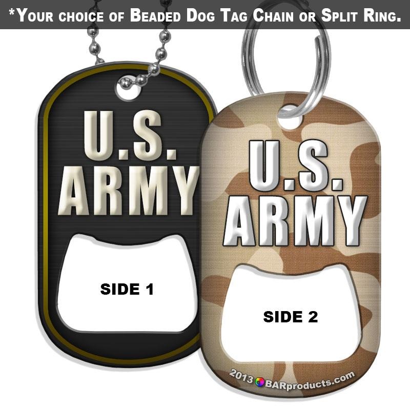 Dog Tag Bottle Opener – Military Line – Army