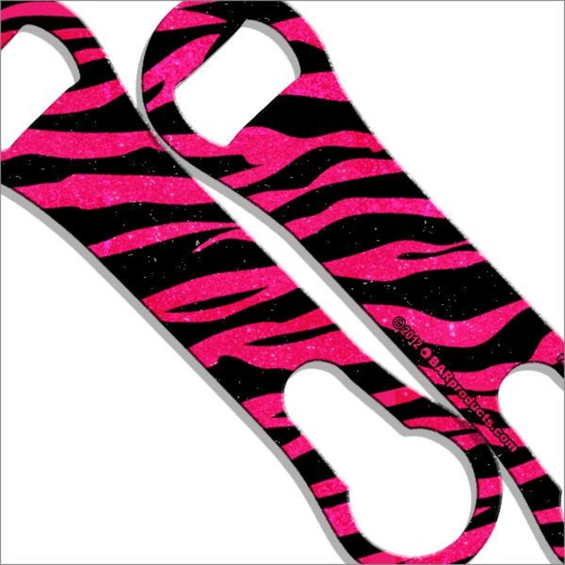 Hot Pink Zebra V-Rod Bottle Opener