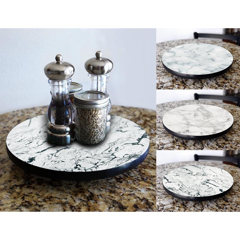 MARBLE Design Lazy Susan – 3 Different Sizes – For Kitchen Table Top – Handcrafted in USA