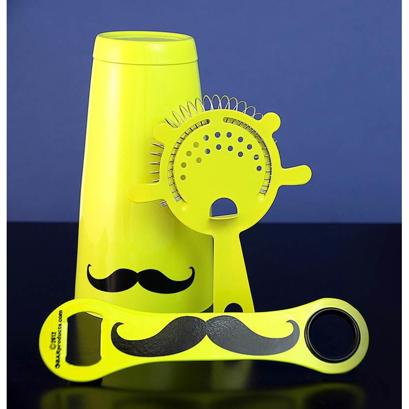 Mustache Bar Set- 3 piece|Neon Yellow|Neon Pink|Neon Green