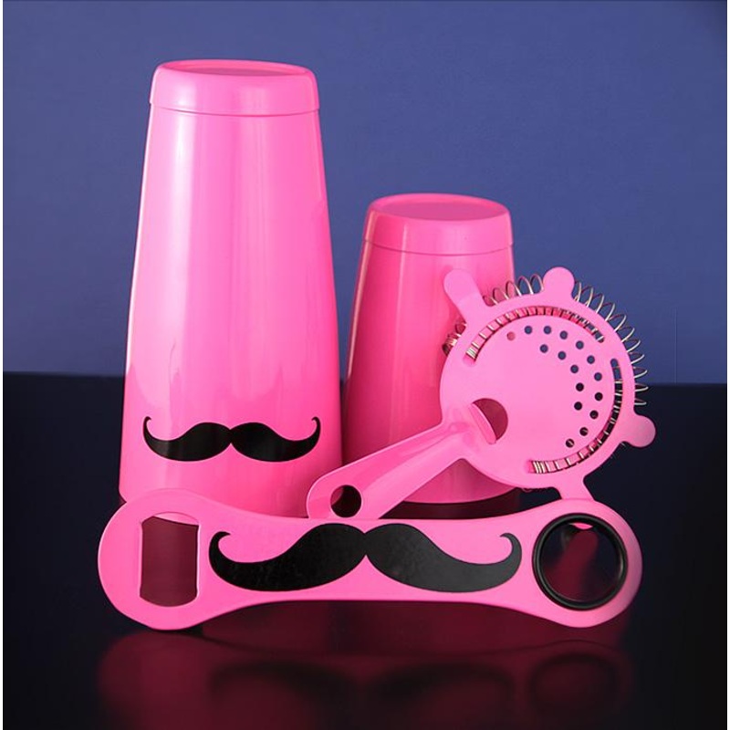 Mustache Bar Set- 4 piece|Neon Yellow|Neon Pink|Neon Green