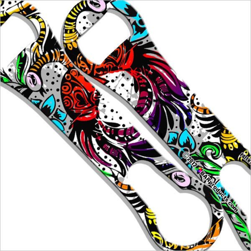 Painted Peacock V-Rod Bottle Opener