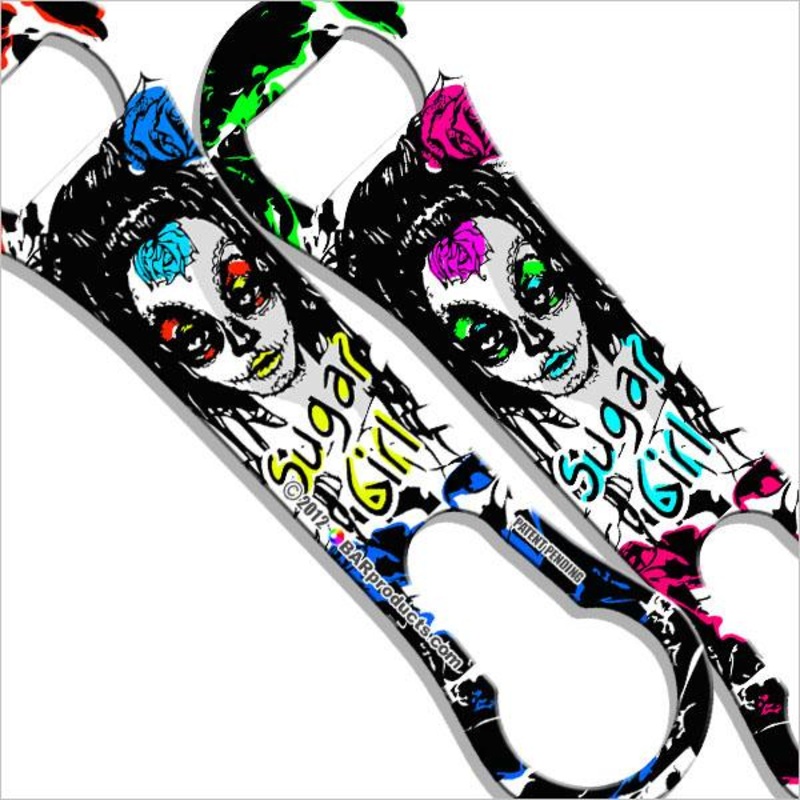 Painted Sugar Girl V-Rod Bottle Opener
