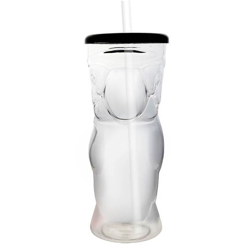 Plastic Parrot Cup with Lid and Straw – 24oz