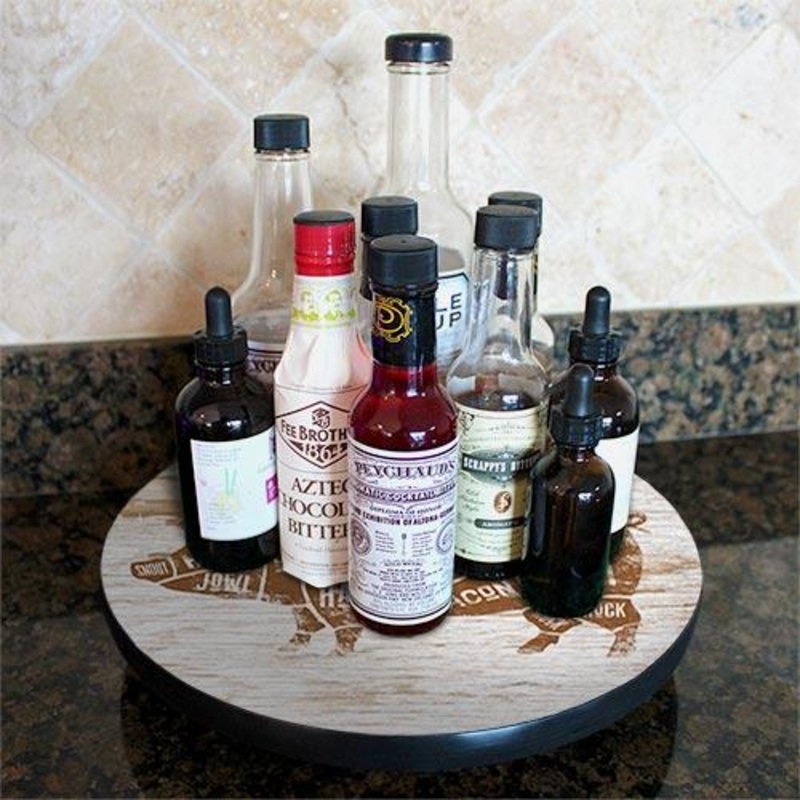 PORK BUTCHER DIAGRAM Lazy Susan – 3 Different Sizes – For Kitchen Table Top – Handcrafted in USA