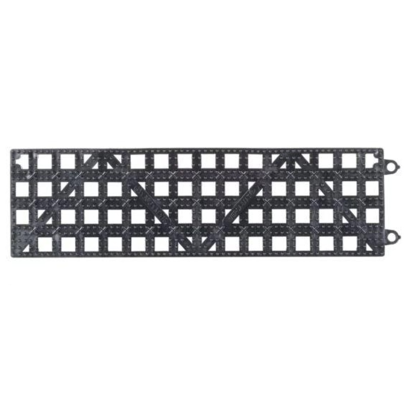 San Jamar VM5180BK Versa-Mat 3 1/2 x 12 Black Interlocking Bar Mat Strips