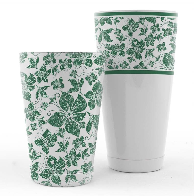 Shaker Set – Vintage Grunge Floral Pattern – 28oz and 18oz Shaker Tins