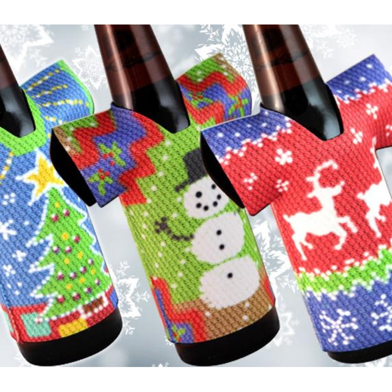 T-Shirt Bottle Cooler- Ugly Xmas Sweater