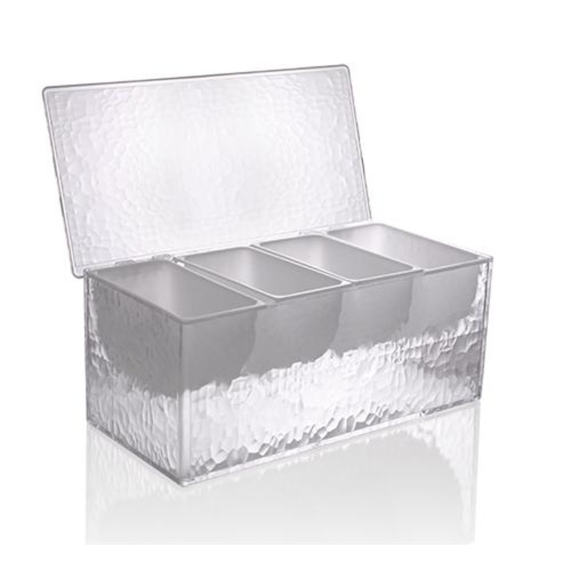 BarConic 4-Pint Acrylic Condiment Holder w/ Ice Compartment