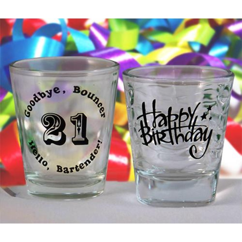 Birthday Themed Shot Glasses|Happy Birthday|21st Hello Bartender