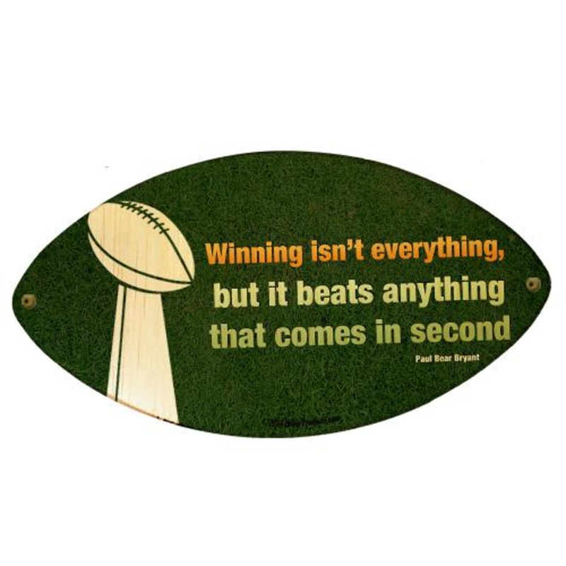 Football Shaped Wall Plaque Beats Second