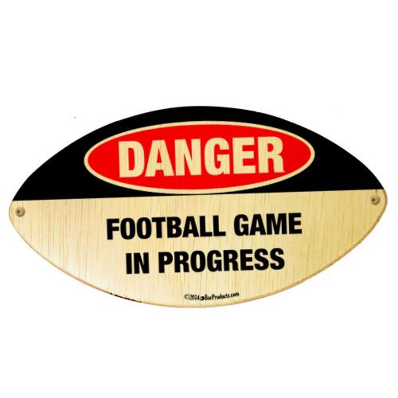 Football Shaped Wall Plaque – Danger