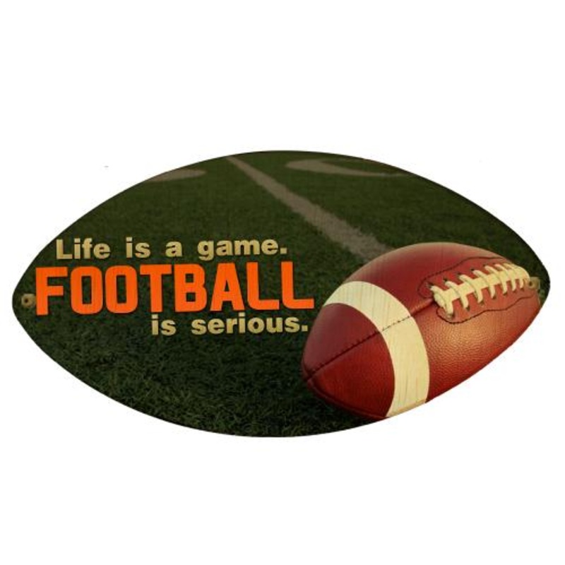 Football Shaped Wall Plaque – Football is SERIOUS
