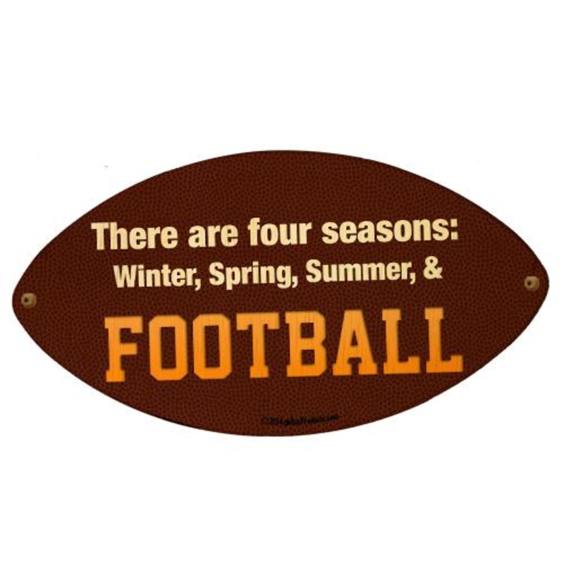 Football Shaped Wall Plaque – Four Seasons
